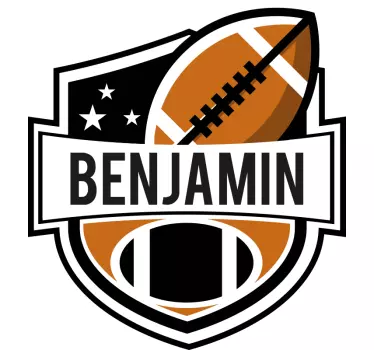 American football sticker customizable football badge - TenStickers