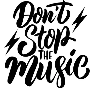 don't stop the music rock n roll decal - TenStickers