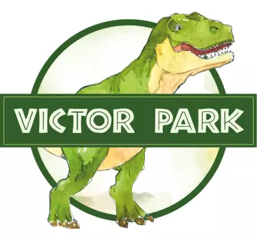 Customised dinosaur sign dragon wall sticker - TenStickers