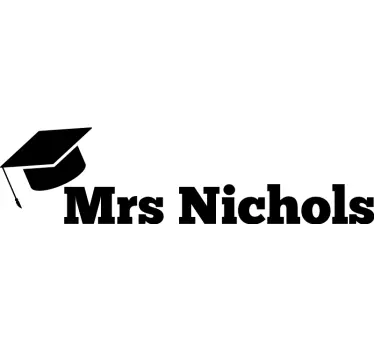 Personalised teacher name educational decal - TenStickers