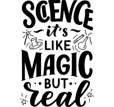 Cool science text educational decal - TenStickers