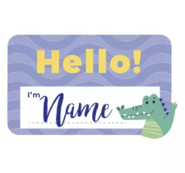 Wall stickers for kid hello personalized crocodile - TenStickers