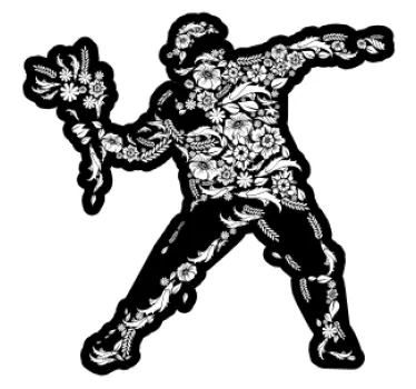 flourish vandalism banksy fanart people decals - TenStickers