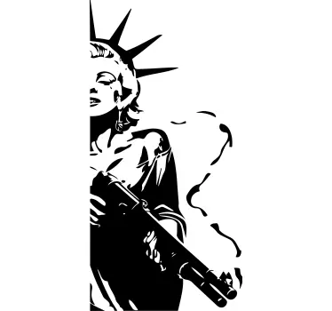 marilyn monroe fashion liberty people decals - TenStickers