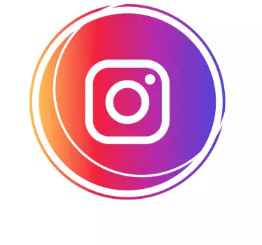Personalised Instagram icon window decal - TenStickers