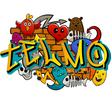 full color graffiti with personalised name urban decal - TenStickers