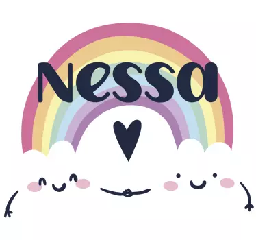 Personalised name in rainbow Kids Wall Sticker - TenStickers