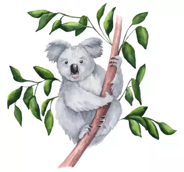 Tree and koala  wild animal sticker - TenStickers