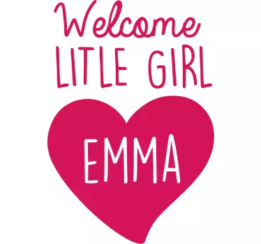 Welcome Little Girl door sticker - TenStickers