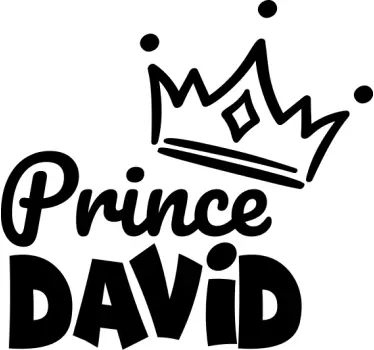 Prince crown with name  glass door decal - TenStickers