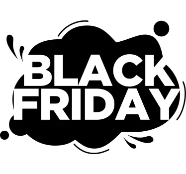 Black Friday paint splash stickers black decal - TenStickers