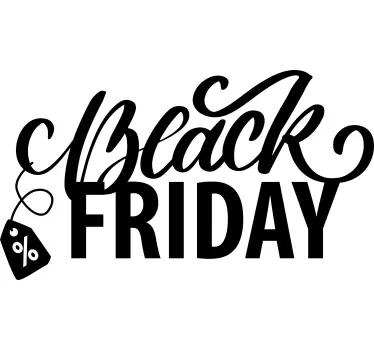 Pretty Black Friday with tags decal black friday - TenStickers