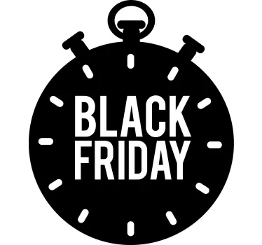Black Friday Stop watch decal black friday - TenStickers