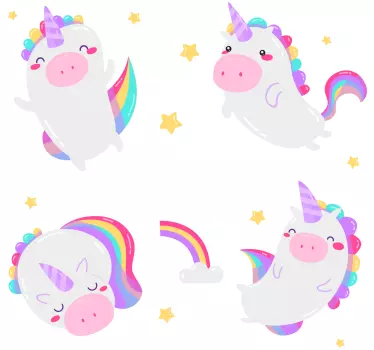 unicorns night angel decal - TenStickers