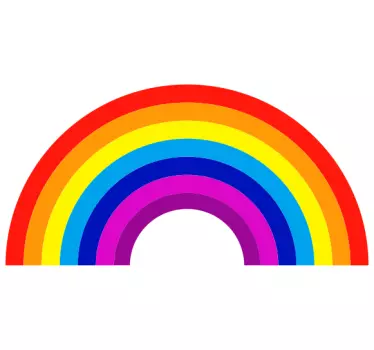 circular rainbow  illustration wall art - TenStickers
