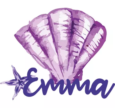 Sea Shell Custom Art nature wall sticker - TenStickers