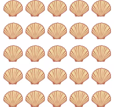 Symmetric Seashell  seashell Stickers - TenStickers