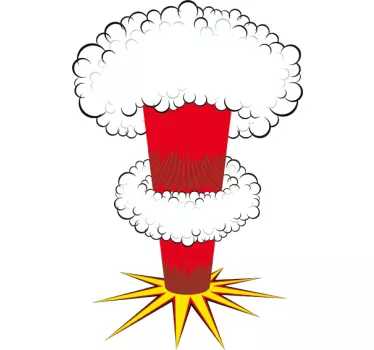 Nuclear Explosion Laptop Sticker - TenStickers