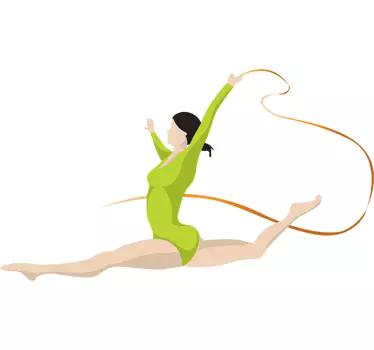 Gymnast Laptop Sticker - TenStickers