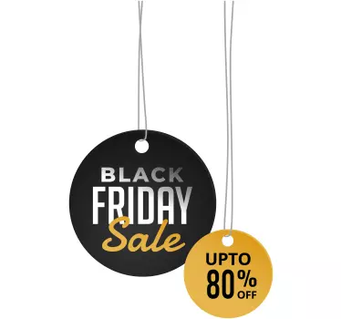 black friday sale background window decal - TenStickers
