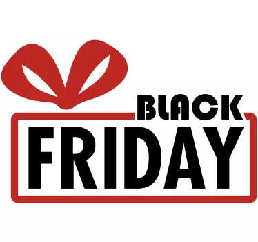 black friday in present design window decal - TenStickers