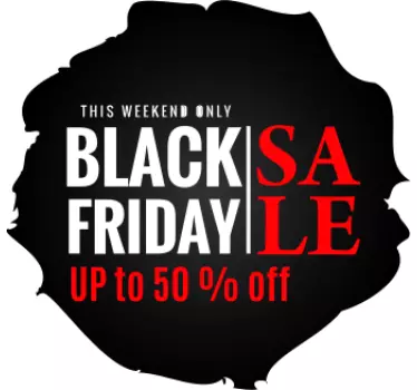Customisable Black Friday sale ink splatter stickers - TenStickers