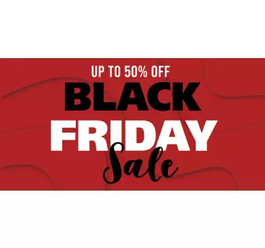 Customisable red waves Black Friday stickers black friday - TenStickers