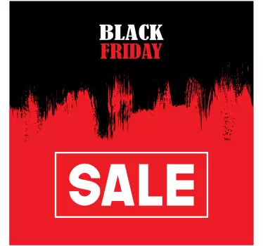 Black Friday red paint stickers - TenStickers
