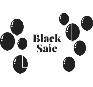 Balloons Black Friday sale stickers black friday - TenStickers