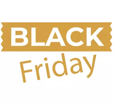 Golden stickers for black friday - TenStickers