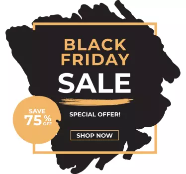 Black Friday paint strokes stickers black friday - TenStickers