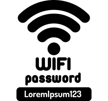 wifi password tech decal - TenStickers