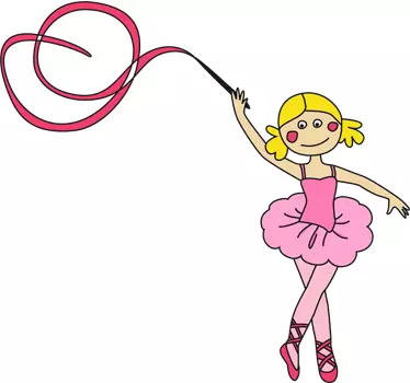 Mia The Ballerina Sticker - TenStickers