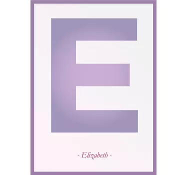 Wall stickers for kid custom purple initials - TenStickers