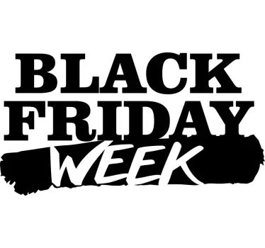 black friday week text stickers black friday - TenStickers