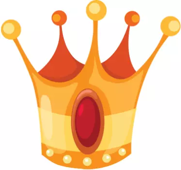 Golden Crown Kids Sticker - TenStickers