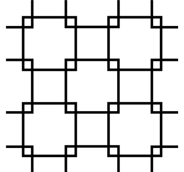 Big and small squares pattern for glass window decal - TenStickers