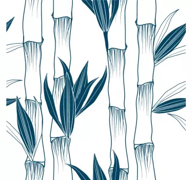 Bamboo plants pattern for glass shower sticker - TenStickers