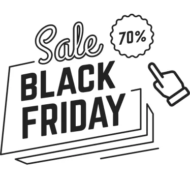 Black Friday Sale Pointer window decal - TenStickers