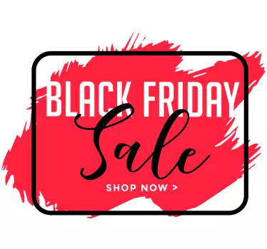 Modern painted Black Friday  window decal - TenStickers