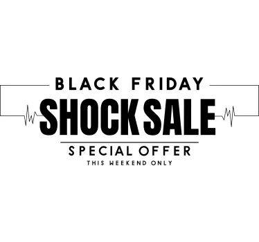 Black friday sale banner window decal - TenStickers