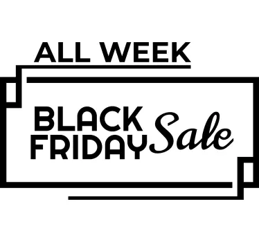 Black Friday sale all week window decal - TenStickers