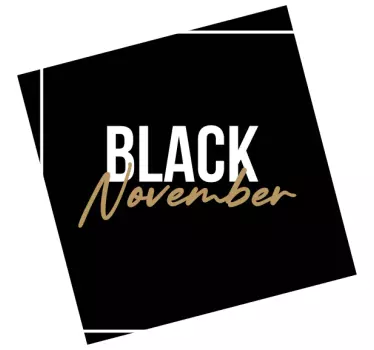Black November window decal - TenStickers