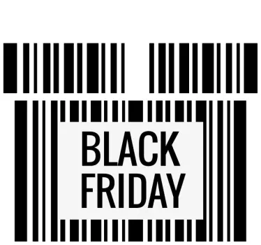 Barcode Sale Announcement Black Friday sticker - TenStickers