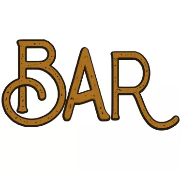 Vintage font bar drink wall decal - TenStickers