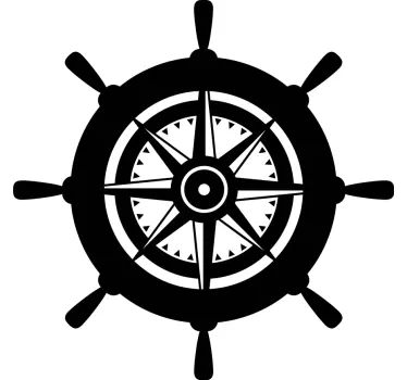 Marine Helmsman Wheel object sticker - TenStickers