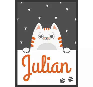 Playful Cat Design wall sticker - TenStickers
