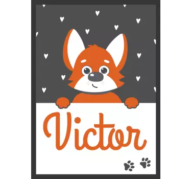 Adorable Fox Illustration wall stickers for kid - TenStickers