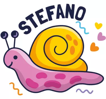 Cute Snail Character pet wall art - TenStickers