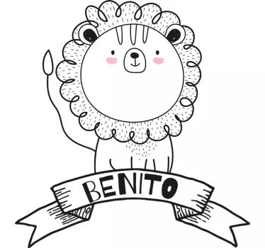 Wall stickers for kid charming lion design - TenStickers